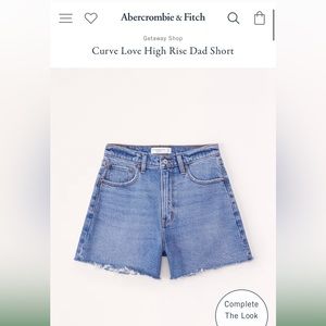 brand new w/ tags Abercrombie curve love high rise dad short medium wash